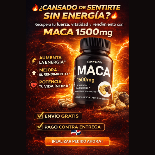 Maca la Fórmula 1500mg Que Está Transformando la Vitalidad Masculina.
